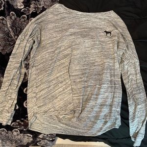 Pink gray and pink long sleeve shirt